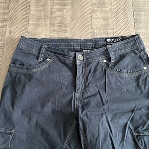Kuhl Vintage Patina Dye Navy Blue Roll‎ Up Women’s Pants - Size 10